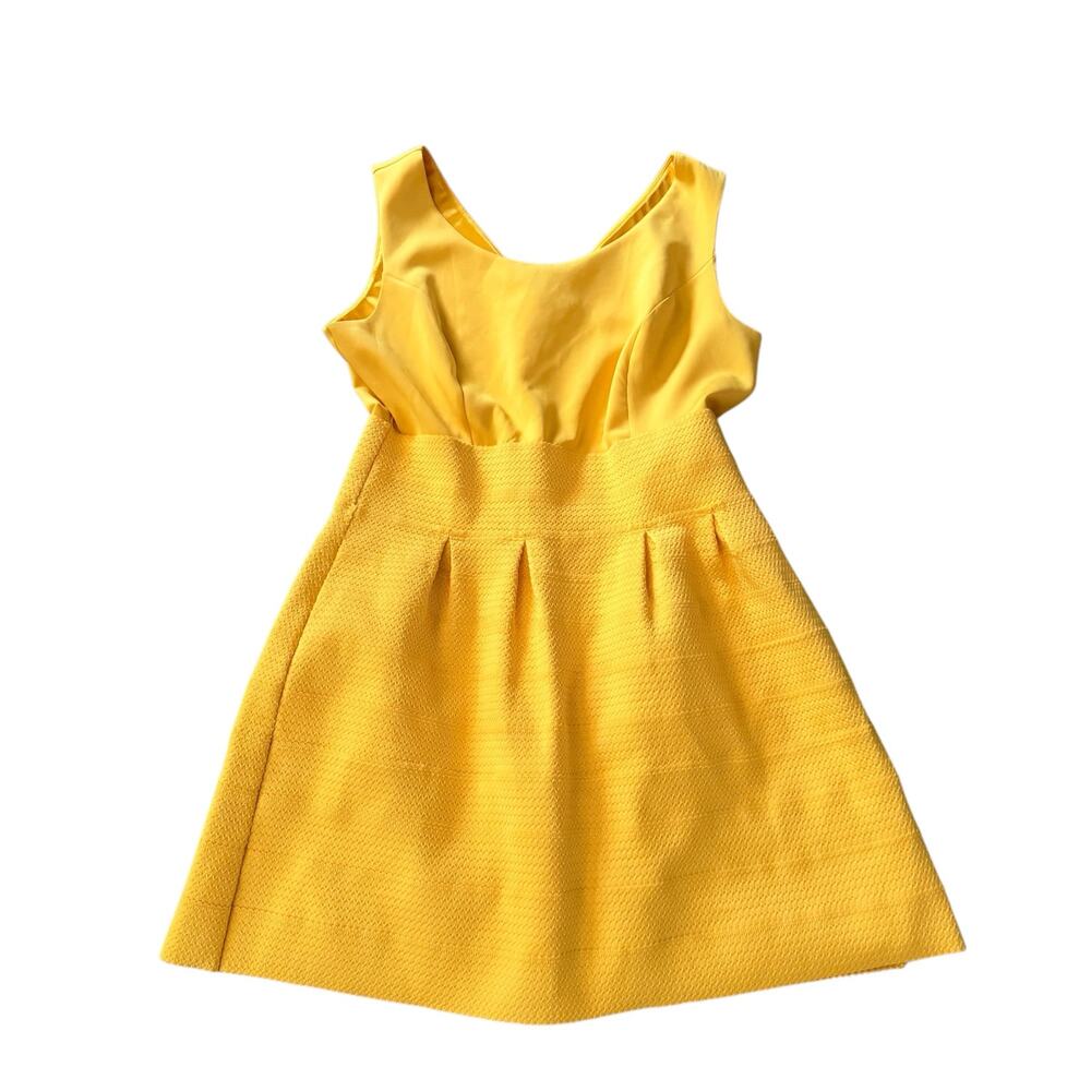 New York & Company Women's Yellow Stretch Sleeveless Party Mini Dress Size XXL
